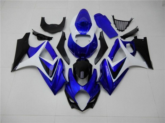 Blue White Black 2007-2008 Suzuki GSXR 1000 Motorcycle Fairings Blue White Black 2007-2008 Suzuki GSXR 1000 Motorcycle Fairings