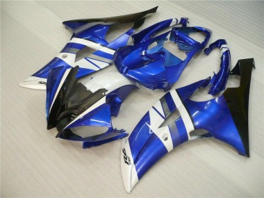 Blue White Black 2008-2016 Yamaha YZF R6 Motorcycle Fairing