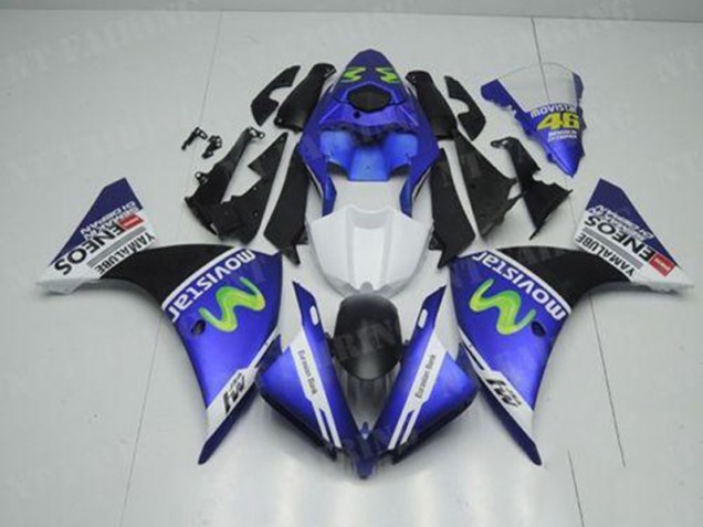 Blue White Black 2012-2014 Yamaha YZF R1 Motorcycle Fairings Blue White Black 2012-2014 Yamaha YZF R1 Motorcycle Fairings