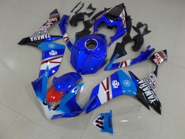 Blue White Black Stickers 2007-2008 Yamaha YZF R1 Motorcycle Fairings