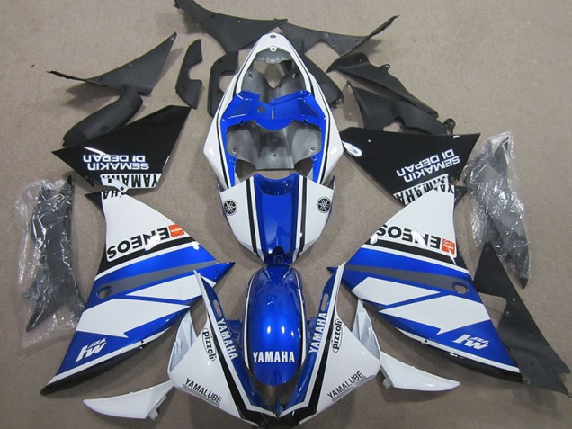 Blue White Blue White ENEOS 2000-2001 Yamaha YZF R1 Motorcycle Fairings Blue White Blue White ENEOS 2000-2001 Yamaha YZF R1 Motorcycle Fairings