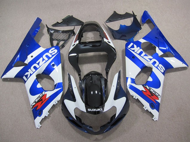 Blue White Decal 2000-2002 Suzuki GSXR 1000 Motorcycle Fairings Blue White Decal 2000-2002 Suzuki GSXR 1000 Motorcycle Fairings
