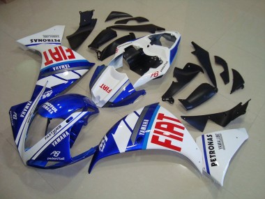 Blue White Fiat 2009-2011 Yamaha YZF R1 Motorcycle Fairings