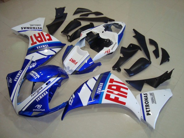 Blue White Fiat 2009-2011 Yamaha YZF R1 Motorcycle Fairings Blue White Fiat 2009-2011 Yamaha YZF R1 Motorcycle Fairings