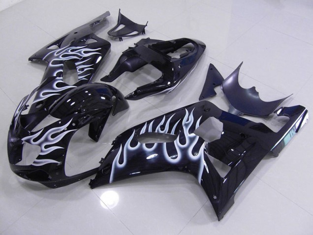 Blue White Flame 2001-2003 Suzuki GSXR 750 Motorcycle Fairings Blue White Flame 2001-2003 Suzuki GSXR 750 Motorcycle Fairings