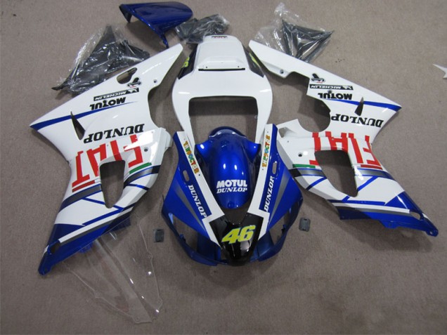 Blue White Motul Dunlop 46 2009-2011 Yamaha YZF R1 Motorcycle Fairings Blue White Motul Dunlop 46 2009-2011 Yamaha YZF R1 Motorcycle Fairings