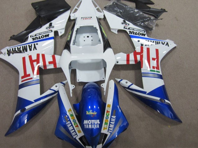 Blue White Motul Fiat 2002-2003 Yamaha YZF R1 Motorcycle Fairings Blue White Motul Fiat 2002-2003 Yamaha YZF R1 Motorcycle Fairings