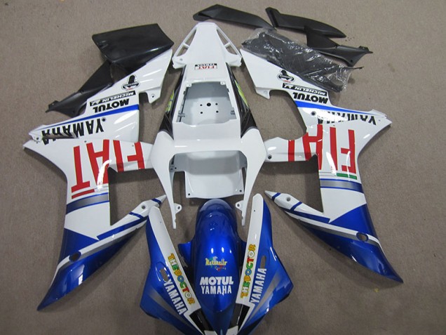 Blue White Motul Fiat 2004-2006 Yamaha YZF R1 Motorcycle Fairing Blue White Motul Fiat 2004-2006 Yamaha YZF R1 Motorcycle Fairing