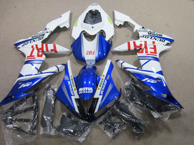 Blue White Motul Fiat 2004-2006 Yamaha YZF R1 Motorcycle Fairings Blue White Motul Fiat 2004-2006 Yamaha YZF R1 Motorcycle Fairings
