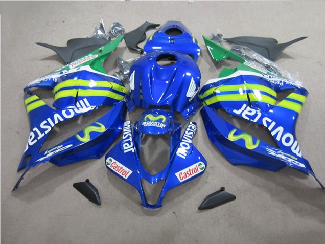 Blue White Movistar 2009-2012 Honda CBR600RR Motorcycle Fairings Blue White Movistar 2009-2012 Honda CBR600RR Motorcycle Fairings