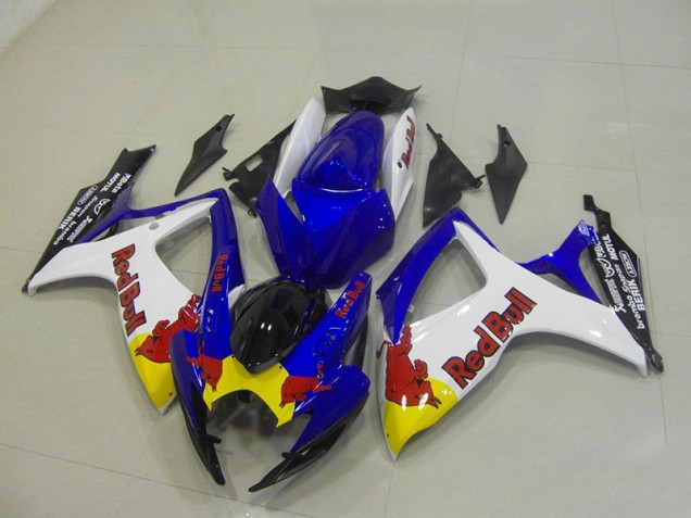 Blue White Red Bull 2006-2007 Suzuki GSXR 750 Motorcycle Fairings Blue White Red Bull 2006-2007 Suzuki GSXR 750 Motorcycle Fairings