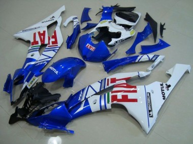 Blue White Red Fiat 2008-2016 Yamaha YZF R6 Motorcycle Fairings