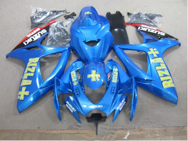 Blue Yellow Rizla 2006-2007 Suzuki GSXR 600 Motorcycle Fairings Blue Yellow Rizla 2006-2007 Suzuki GSXR 600 Motorcycle Fairings
