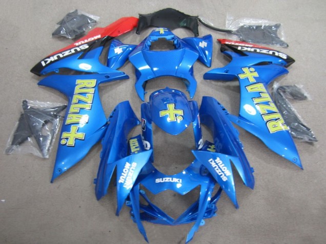 Blue Yellow Rizla 2011-2021 Suzuki GSXR 600 Motorcycle Fairings Blue Yellow Rizla 2011-2021 Suzuki GSXR 600 Motorcycle Fairings