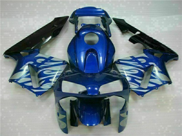 Blue with Silver Flame 2003-2004 Honda CBR600RR Motorcycle Fairings Blue with Silver Flame 2003-2004 Honda CBR600RR Motorcycle Fairings