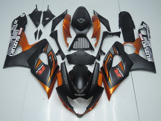 Brown and Matte Black 2005-2006 Suzuki GSXR 1000 Motorcycle Fairings