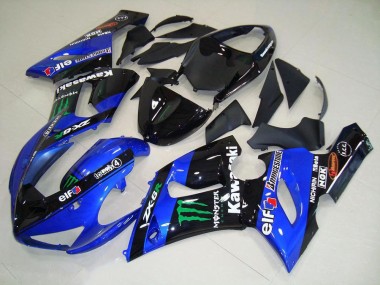 Candy Blue Monster 2005-2006 Kawasaki ZX6R Motorcycle Fairings