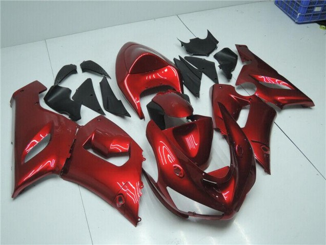 Candy Red 2005-2006 Kawasaki ZX6R Motorcycle Fairings Candy Red 2005-2006 Kawasaki ZX6R Motorcycle Fairings