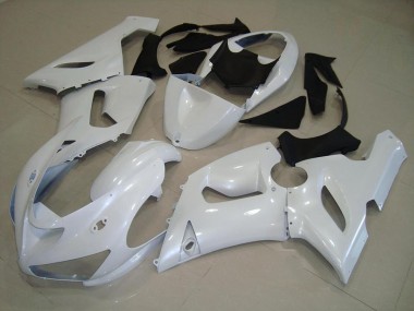 Dark Pearl White 2005-2006 Kawasaki ZX6R Motorcycle Fairings