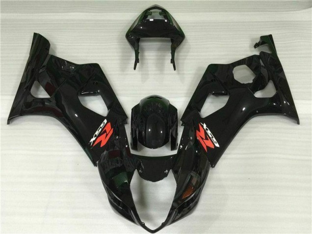 Glossy Black 2003-2004 Suzuki GSXR 1000 Motorcycle Bodywork Glossy Black 2003-2004 Suzuki GSXR 1000 Motorcycle Bodywork