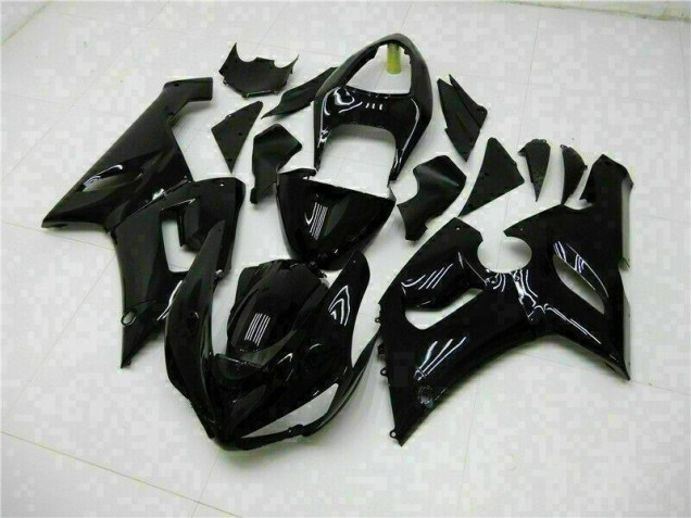 Glossy Black 2005-2006 Kawasaki ZX6R Motorcycle Fairing Glossy Black 2005-2006 Kawasaki ZX6R Motorcycle Fairing