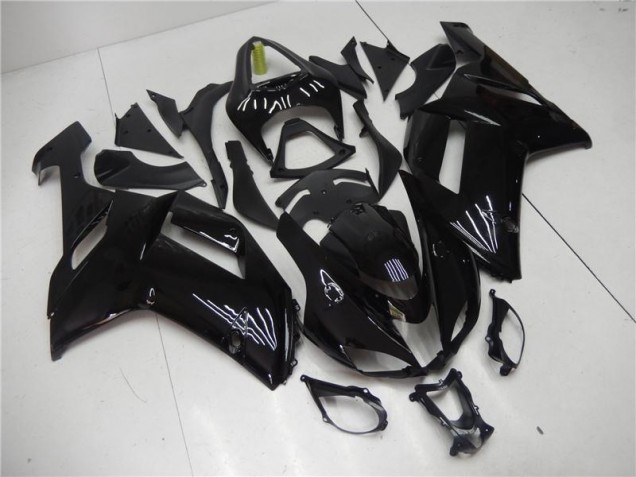 Glossy Black 2007-2008 Kawasaki ZX6R Motorcycle Fairing Glossy Black 2007-2008 Kawasaki ZX6R Motorcycle Fairing