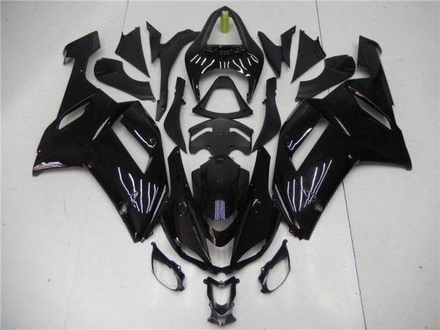 Glossy Black 2007-2008 Kawasaki ZX6R Motorcycle Fairing Glossy Black 2007-2008 Kawasaki ZX6R Motorcycle Fairing