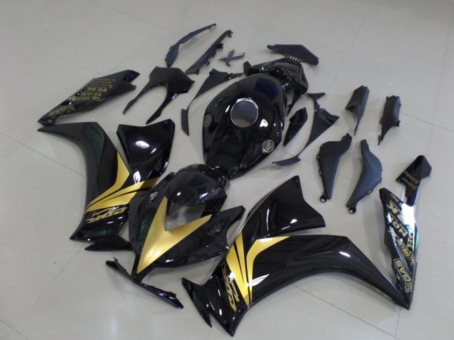 Glossy Black Gold Sticker 2012-2016 Honda CBR1000RR Motorcycle Fairings Glossy Black Gold Sticker 2012-2016 Honda CBR1000RR Motorcycle Fairings