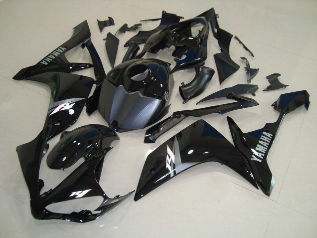 Glossy Black White 2007-2008 Yamaha YZF R1 Motorcycle Fairings Glossy Black White 2007-2008 Yamaha YZF R1 Motorcycle Fairings