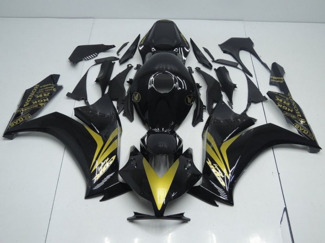 Glossy Black and Gold 2012-2016 Honda CBR1000RR Motorcycle Fairings Glossy Black and Gold 2012-2016 Honda CBR1000RR Motorcycle Fairings