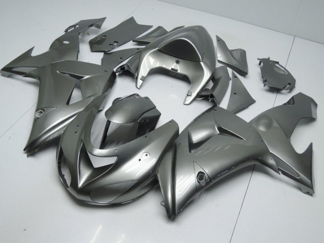 Glossy Grey 2006-2007 Kawasaki ZX10R Motorcycle Fairings Glossy Grey 2006-2007 Kawasaki ZX10R Motorcycle Fairings