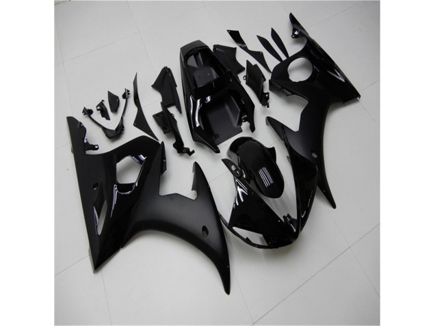 Glossy Matte Black 2003-2005 Yamaha YZF R6 Motorcycle Fairings Glossy Matte Black 2003-2005 Yamaha YZF R6 Motorcycle Fairings
