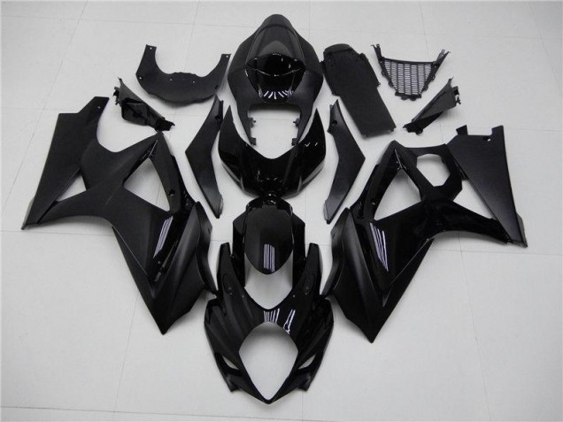 Glossy Matte Black 2007-2008 Suzuki GSXR 1000 Motorcycle Fairings Glossy Matte Black 2007-2008 Suzuki GSXR 1000 Motorcycle Fairings