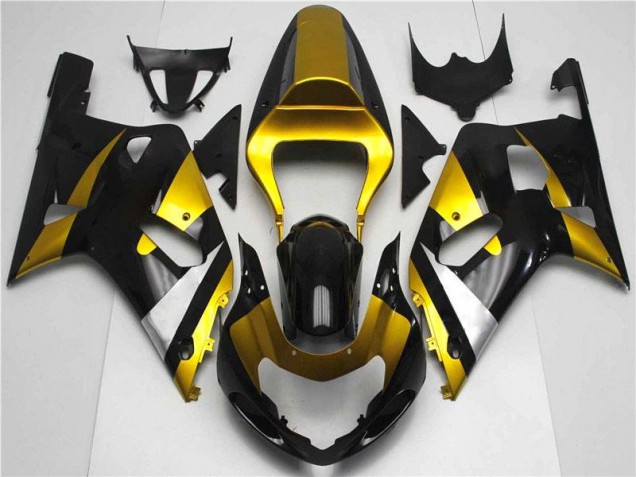 Gold Black 2001-2003 Suzuki GSXR 600/750 Motorcycle Fairings Gold Black 2001-2003 Suzuki GSXR 600/750 Motorcycle Fairings