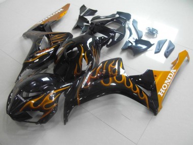 Gold Flame 2006-2007 Honda CBR1000RR Motorcycle Fairings