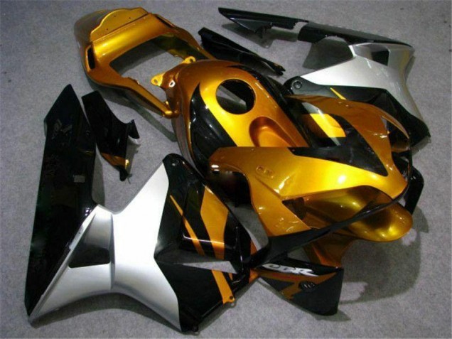Gold Silver Black 2003-2004 Honda CBR600RR Motorcycle Fairings Gold Silver Black 2003-2004 Honda CBR600RR Motorcycle Fairings