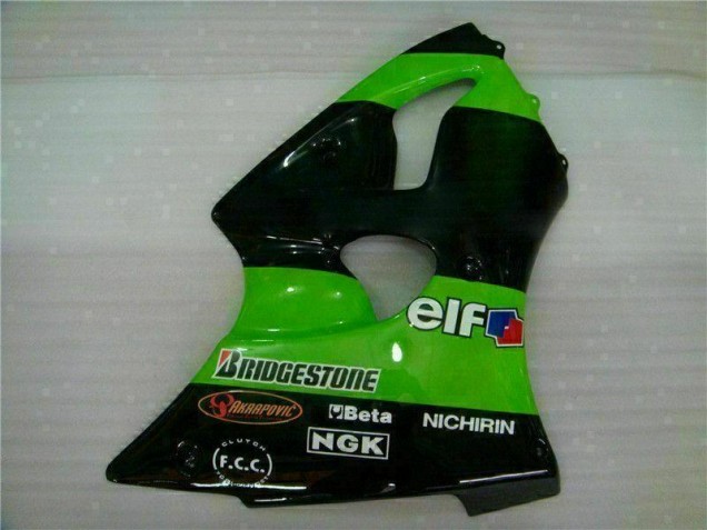 Green 2000-2002 Kawasaki ZX6R Motorcycle Fairings Green 2000-2002 Kawasaki ZX6R Motorcycle Fairings
