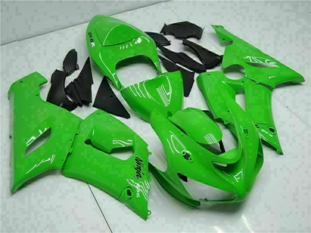 Green 2005-2006 Kawasaki ZX6R Full Motorcycle Fairing Kits Green 2005-2006 Kawasaki ZX6R Full Motorcycle Fairing Kits