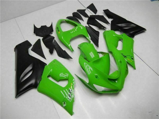 Green 2005-2006 Kawasaki ZX6R Motorcycle Fairing Kits Green 2005-2006 Kawasaki ZX6R Motorcycle Fairing Kits