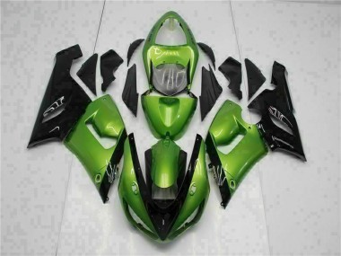 Green 2005-2006 Kawasaki ZX6R Motorcycle Fairing Kits & Plastic