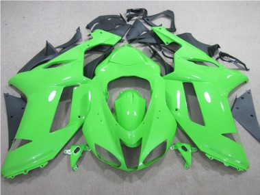 Green 2007-2008 Kawasaki ZX6R Motorcycle Fairings