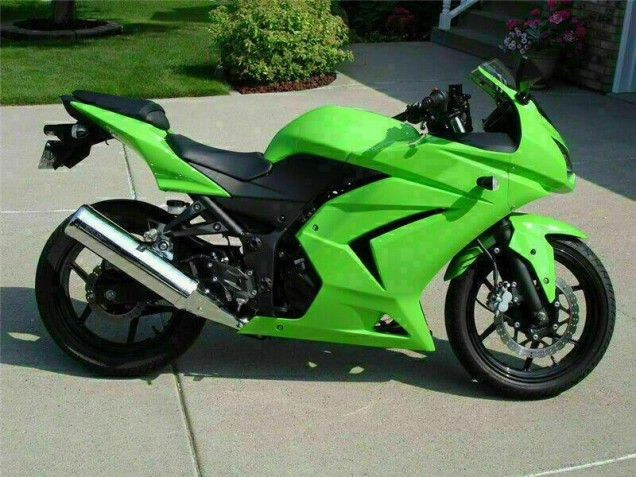 Green 2008-2012 Kawasaki EX250 Motorcycle Fairing Green 2008-2012 Kawasaki EX250 Motorcycle Fairing