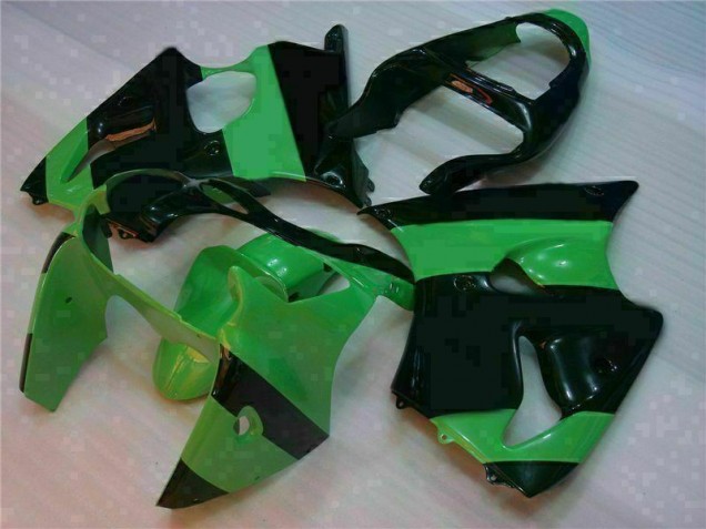 Green Black 2000-2002 Kawasaki ZX6R Motorcycle Bodywork Green Black 2000-2002 Kawasaki ZX6R Motorcycle Bodywork