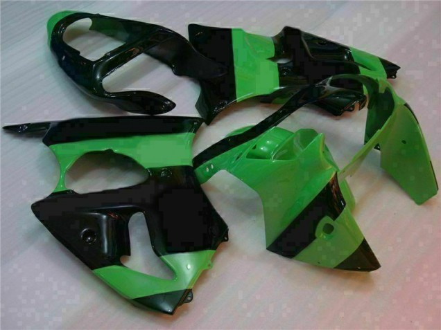 Green Black 2000-2002 Kawasaki ZX6R Motorcycle Bodywork Green Black 2000-2002 Kawasaki ZX6R Motorcycle Bodywork