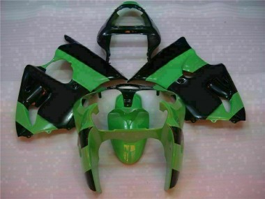 Green Black 2000-2002 Kawasaki ZX6R Motorcycle Bodywork