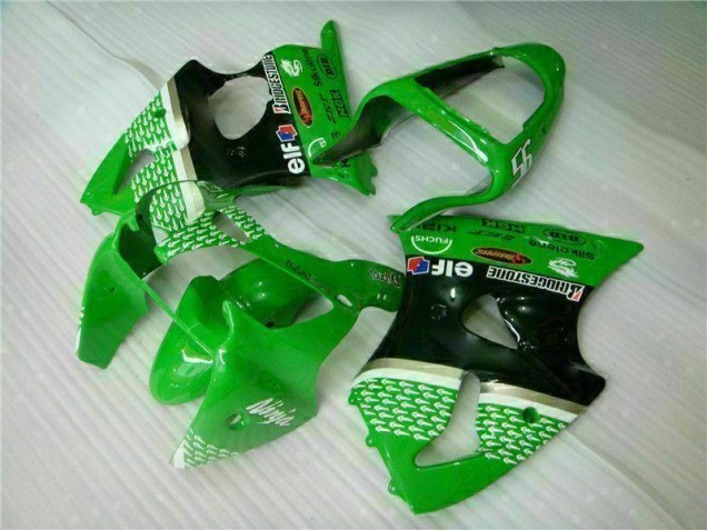 Green Black 2000-2002 Kawasaki ZX6R Motorcycle Fairing Kits & Plastic Green Black 2000-2002 Kawasaki ZX6R Motorcycle Fairing Kits & Plastic