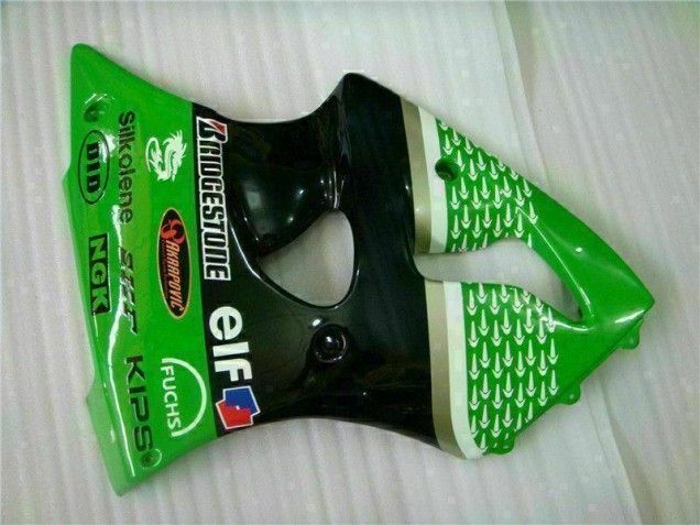Green Black 2000-2002 Kawasaki ZX6R Motorcycle Fairing Kits & Plastic Green Black 2000-2002 Kawasaki ZX6R Motorcycle Fairing Kits & Plastic