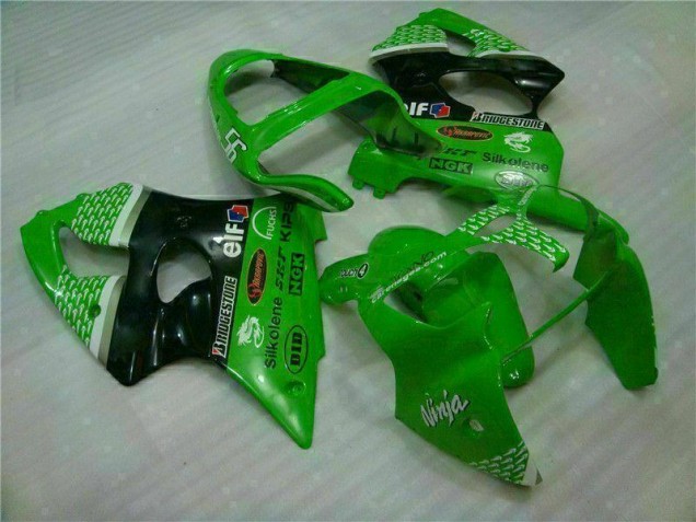 Green Black 2000-2002 Kawasaki ZX6R Motorcycle Fairing Green Black 2000-2002 Kawasaki ZX6R Motorcycle Fairing