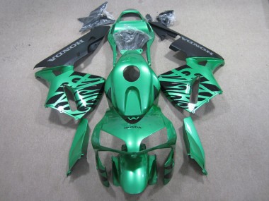 Green Black 2003-2004 Honda CBR600RR Motorcycle Fairings