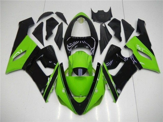 Green Black 2005-2006 Kawasaki ZX6R Motorcycle Fairing
